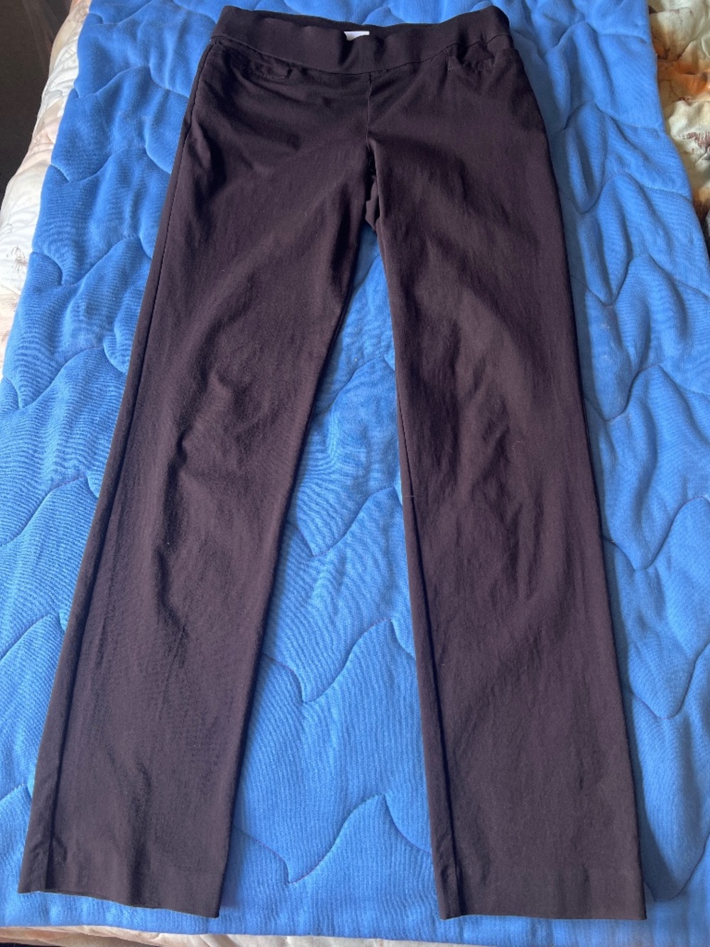 Kim Rogers Dk Brown Stretch Straight Leg Pants size 6